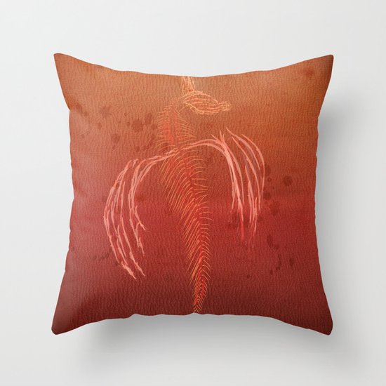 Dragon in red Throw Pillow