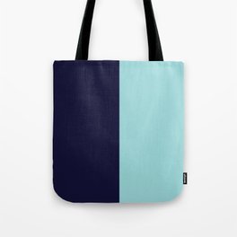 Navy and Light Blue Vertical Pattern Tote Bag