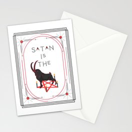"Satan Is The Goat" (Art Deco Style) Stationery Card