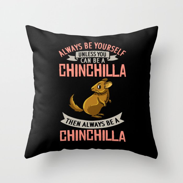 Chinchilla Animal Cute Funny Cage Bath Throw Pillow