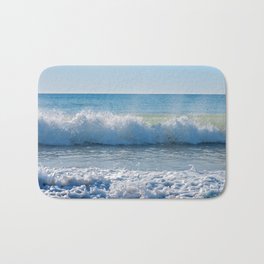 High waves and water splashes in Andalusia, Spain, mediterranean coast Bath Mat | View, Nature, Blue, Highwaves, Photo, Ocean, Mediterranean, Travel, Sea, Outdoors 