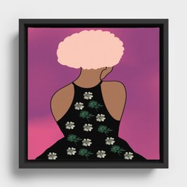 Woman At The Meadow 48 Framed Canvas