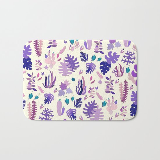 Purple Garden Bath Mat
