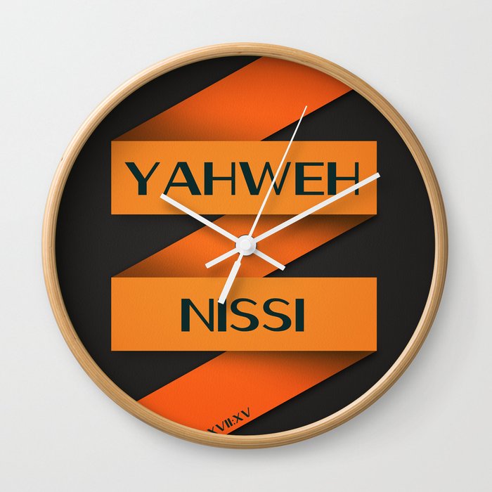 YAHWEH NISSI  Wall Clock