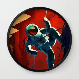 Mars Explorer Wanted Journey to Mars Colonization Recruitment Poster Wall Clock