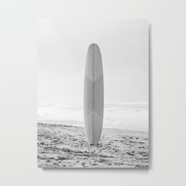 Surfboard Surf Beach Ocean Coast Photography Summer Fashion Vintage Wall Art Decor Metal Print | Lifeguardtower, Nature, Water, Photo, Sea, Shore, Coast, Surfing, Sand, Adventure 