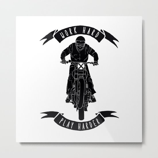 work hard Metal Print