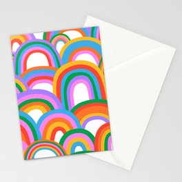 Diverse colorful rainbow seamless pattern illustration Stationery Card
