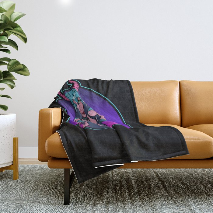 Devil Woman Throw Blanket