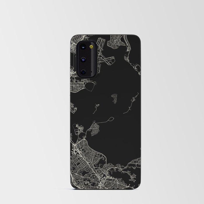 USA Boston - City Map - Black and White Android Card Case