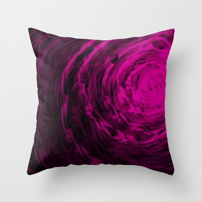 Organic Spiral Purple Throw Pillow