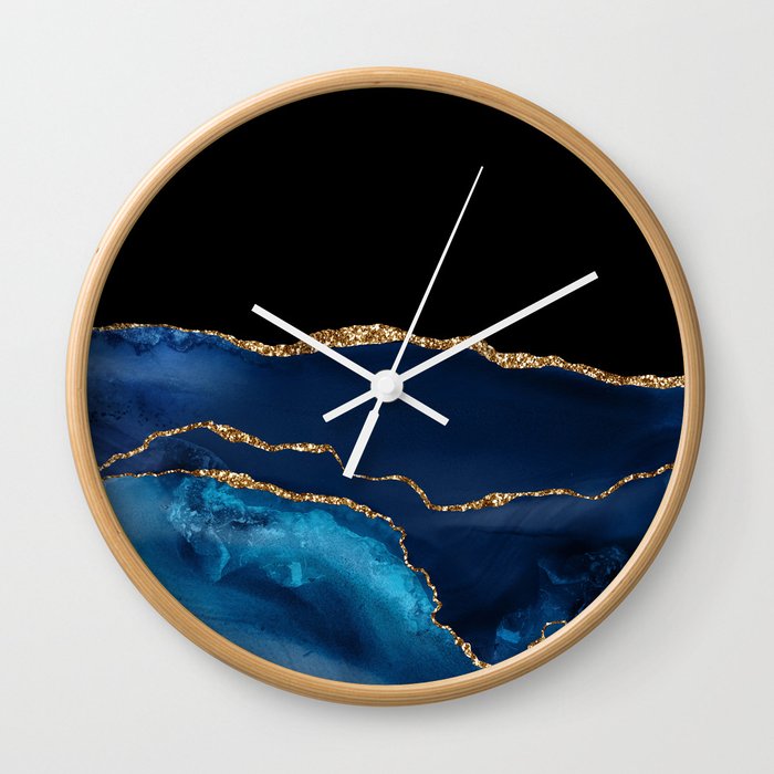 Beautiful Blue Pattern Design Wall Clock