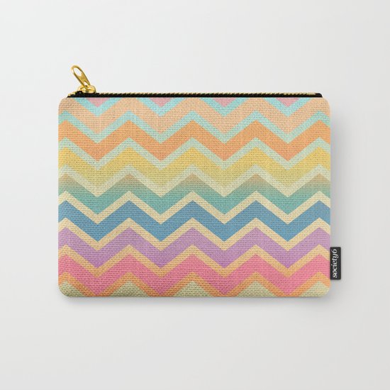 Summer-color Chevron Carry-All Pouch