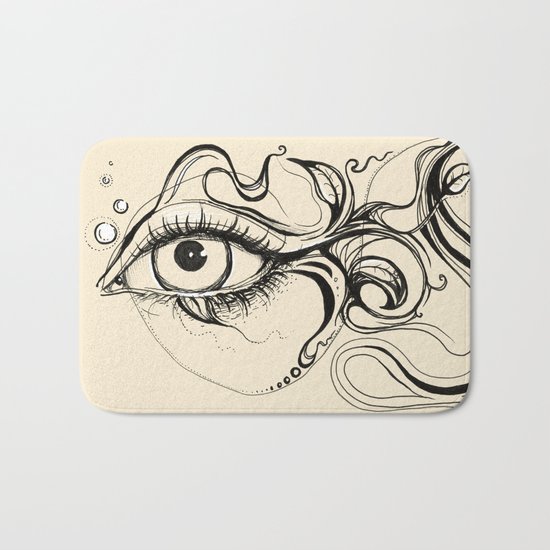 Eye Fish Doodle Bath Mat