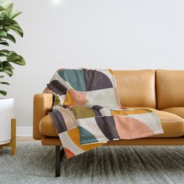 bauhaus mid century geometric shapes 9 Throw Blanket | Home, Shapes, Abstract, Nordic, Graphicdesign, Curated, Spring, Summer, Modern, Mid 