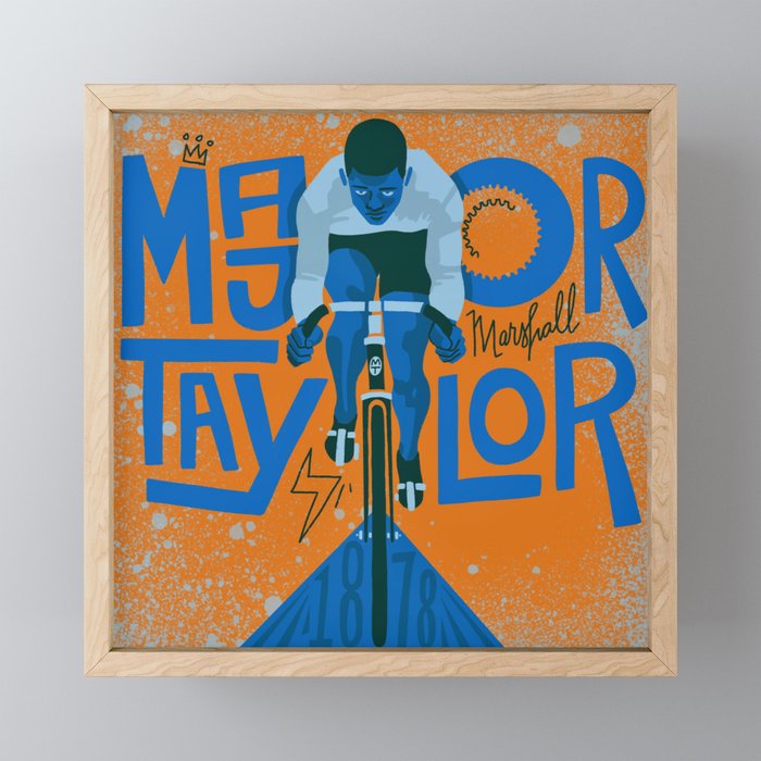 Major Taylor - Orange Framed Mini Art Print