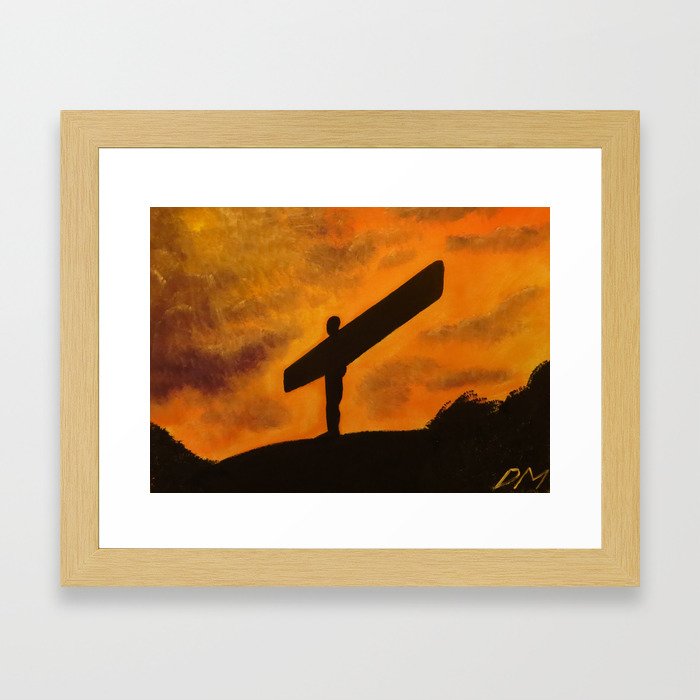 Angel of the North STAND STRONG Framed Art Print