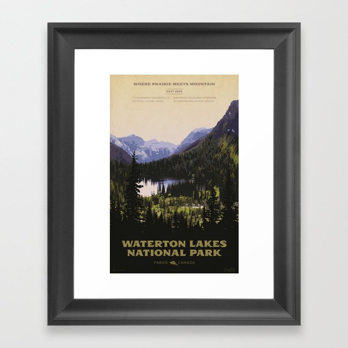 Waterton Lakes National Park Framed Art Print