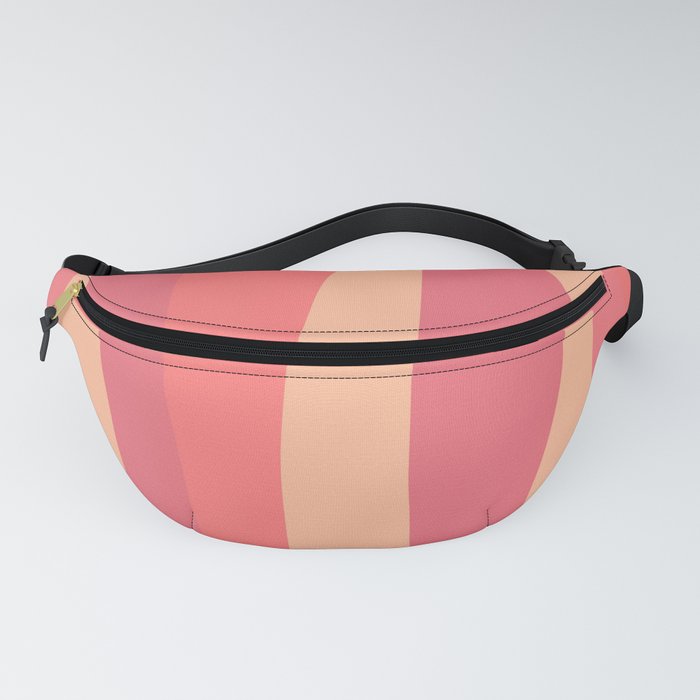 Orange soft stripes on a duvet cover, tables iphone and credenza  Fanny Pack