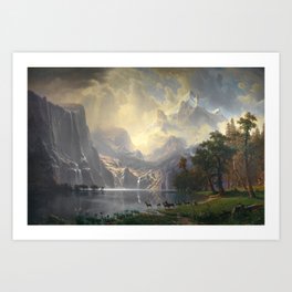 Among the Sierra Nevada California by Albert Bierstadt, 1868 Art Print