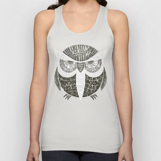 Wise Old Owl Says Unisex Tank Top