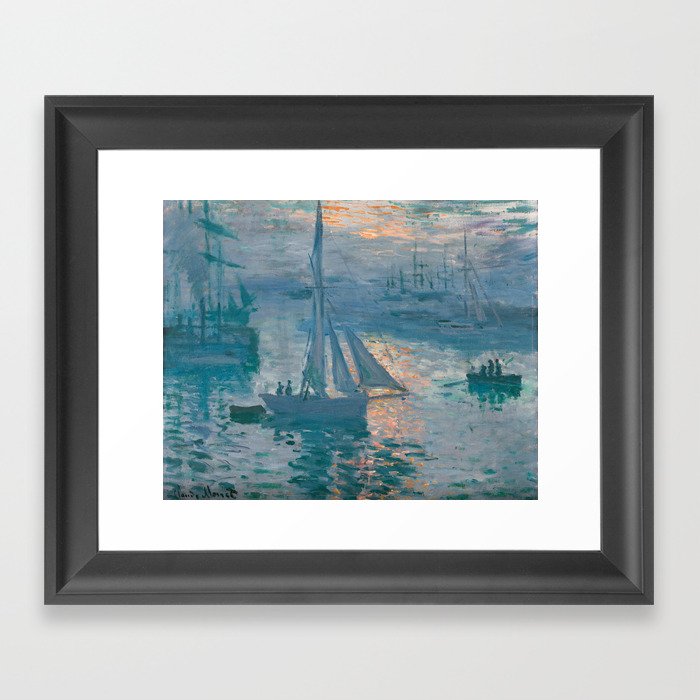 Sunrise Marine by Claude Monet, 1873 Framed Art Print