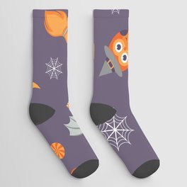 Halloween Seamless Pattern Socks