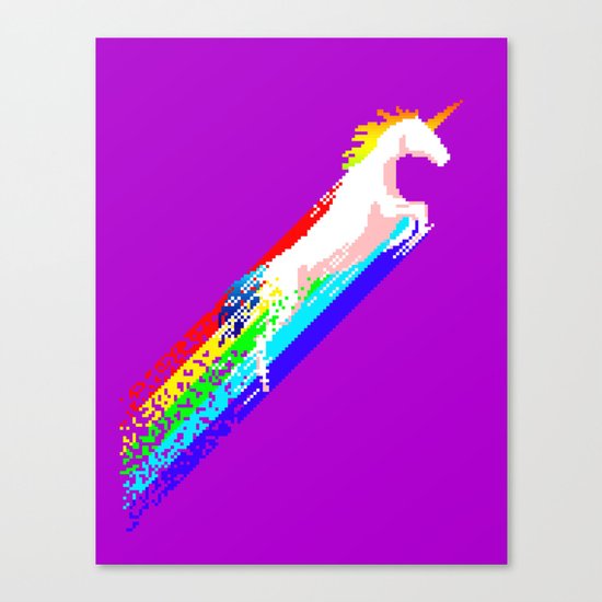 Pixel Unicorn Canvas Print