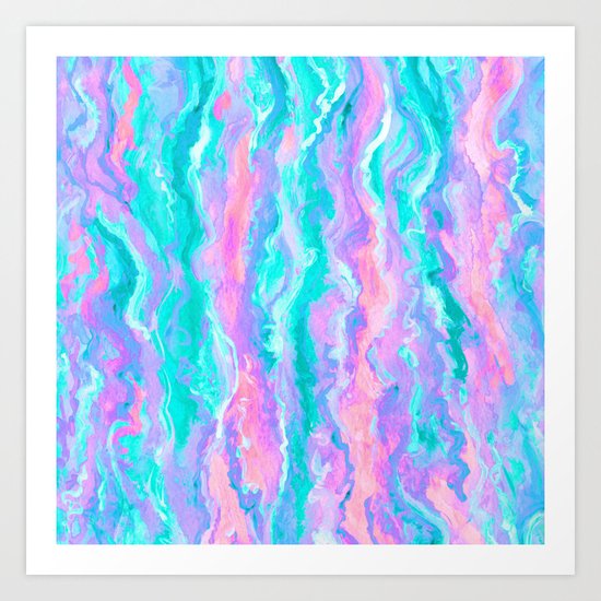 Aqua Melt Art Print