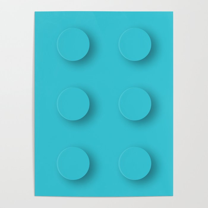 Brick Toy - Blue Poster