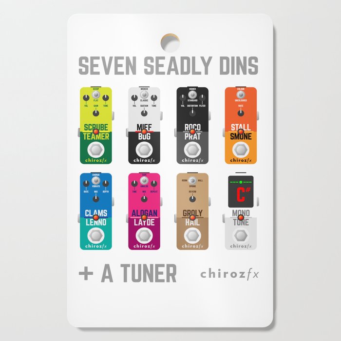 Seven Seadly Dins from Chiros FX Cutting Board