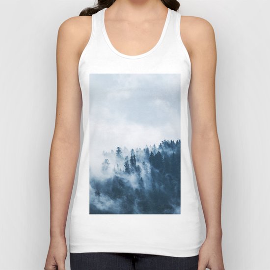 Smoke & Fog #blue Unisex Tank Top