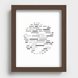 Black and White Dash Recessed Framed Print