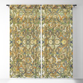 Safavid 'Polonaise' 17th Century Persian Carpet Print Blackout Curtain