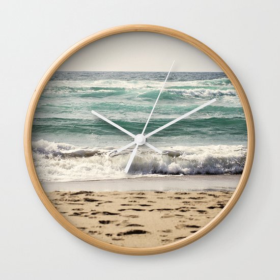 Walking In The Sand Wall Clock
