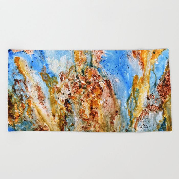 Rhaphsody Modern Abstract Art Beach Towel By Manjiri Society6