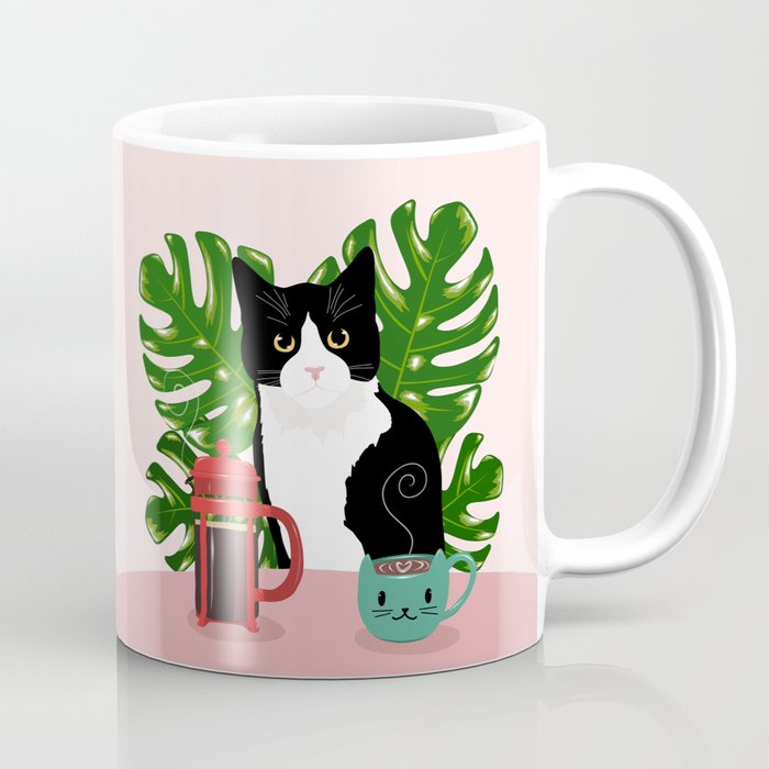 Tuxie Cat and Coffee Coffee Mug