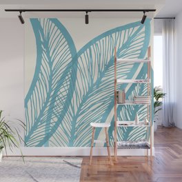 Blue Banana Leaf / Tropical Plants Wall Mural