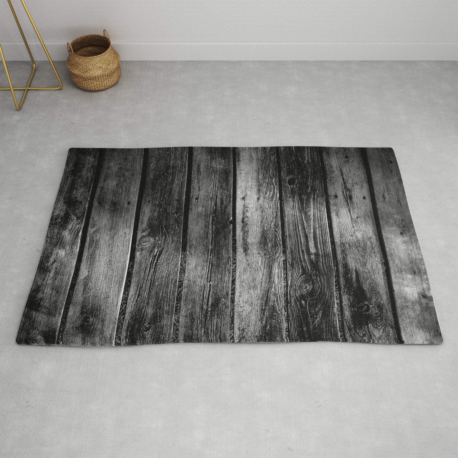 Rustic Barn Wood Rug By Corydean