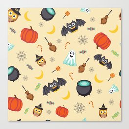 Halloween Seamless Pattern Canvas Print