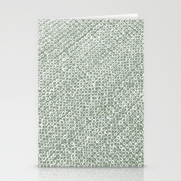 Groovy Kanoko - Traditional Japanese Shibori Pattern with a Retro Twist (Green) Stationery Cards