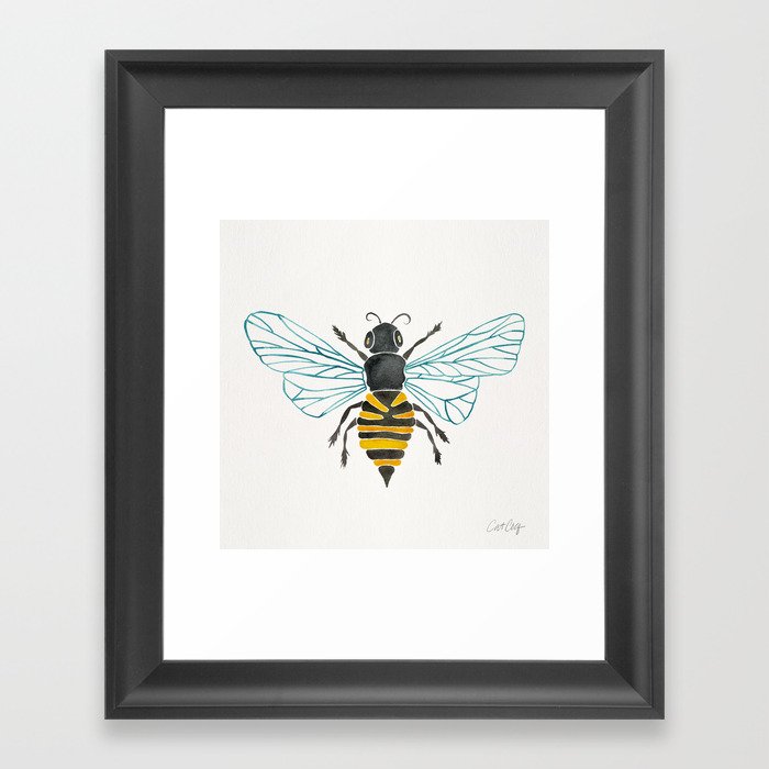 Honey Bee Framed Art Print