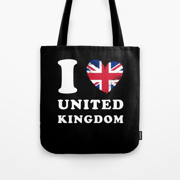 England I Love United Kingdom Tote Bag