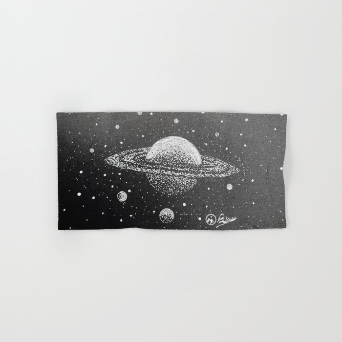 Saturn S Moons Outer Space Original Art Planets Galaxy Wall