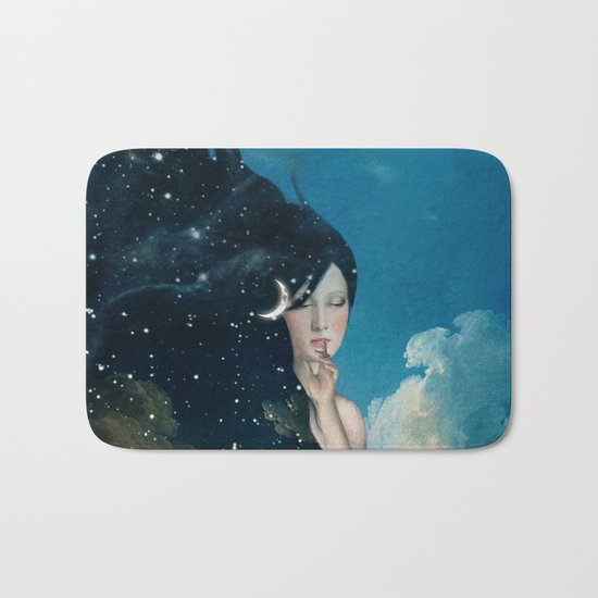 Shhh...Lady Night Is Coming Bath Mat