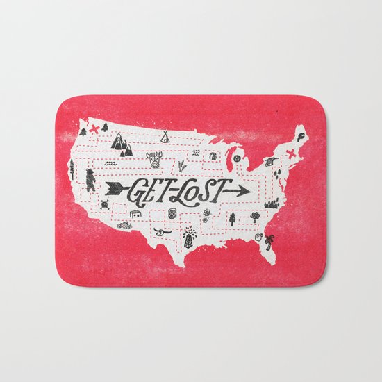 Get Lost Bath Mat
