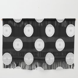 Black and White Ovals Pattern Wall Hanging