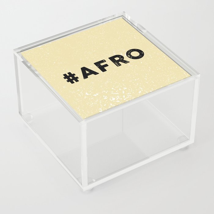 Naturally Afro. Afro Proud. Acrylic Box