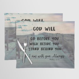 I Am with you Always Bible Verse with Quote Placemat