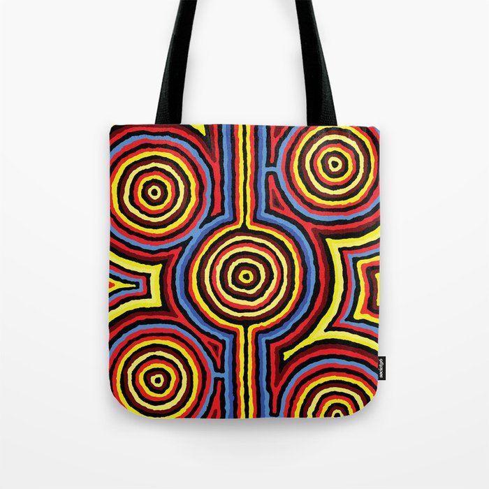 Authentic Aboriginal Art - Campsites Tote Bag